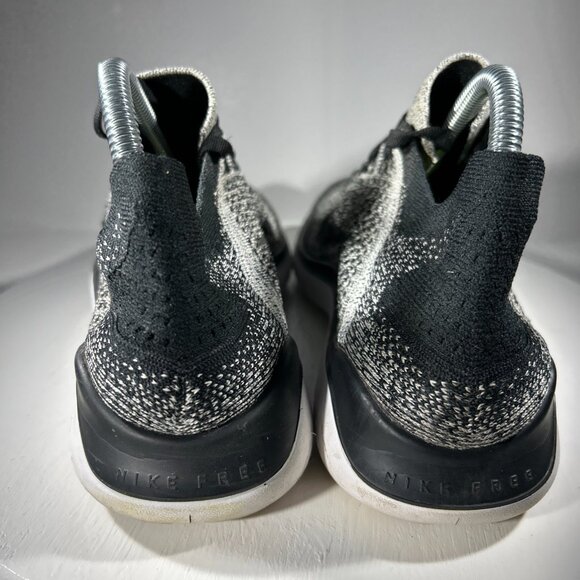Nike Free RN Flyknit Womens Size 9.5 Knit Shoes Running Sneakers Black Gray Gym - Picture 6 of 12